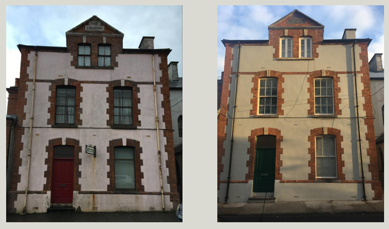 Picture show an image of house on Walsh Street in Ballina before and after restoration works